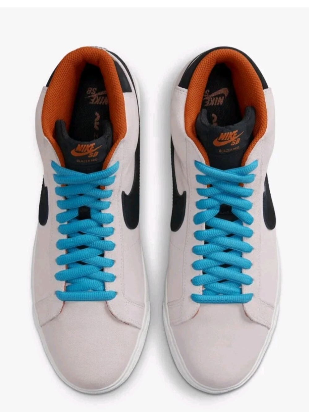 Nike SB Zoom Blazer Mid Electric Skate Shoes (HF3831-001, Phantom/Monarch/Summit